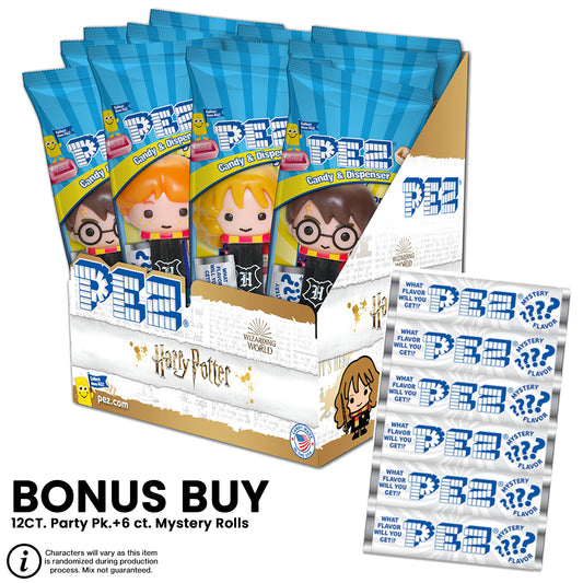 Harry Potter PEZ 12pk + Bonus 6pk Mysery Candy Refills